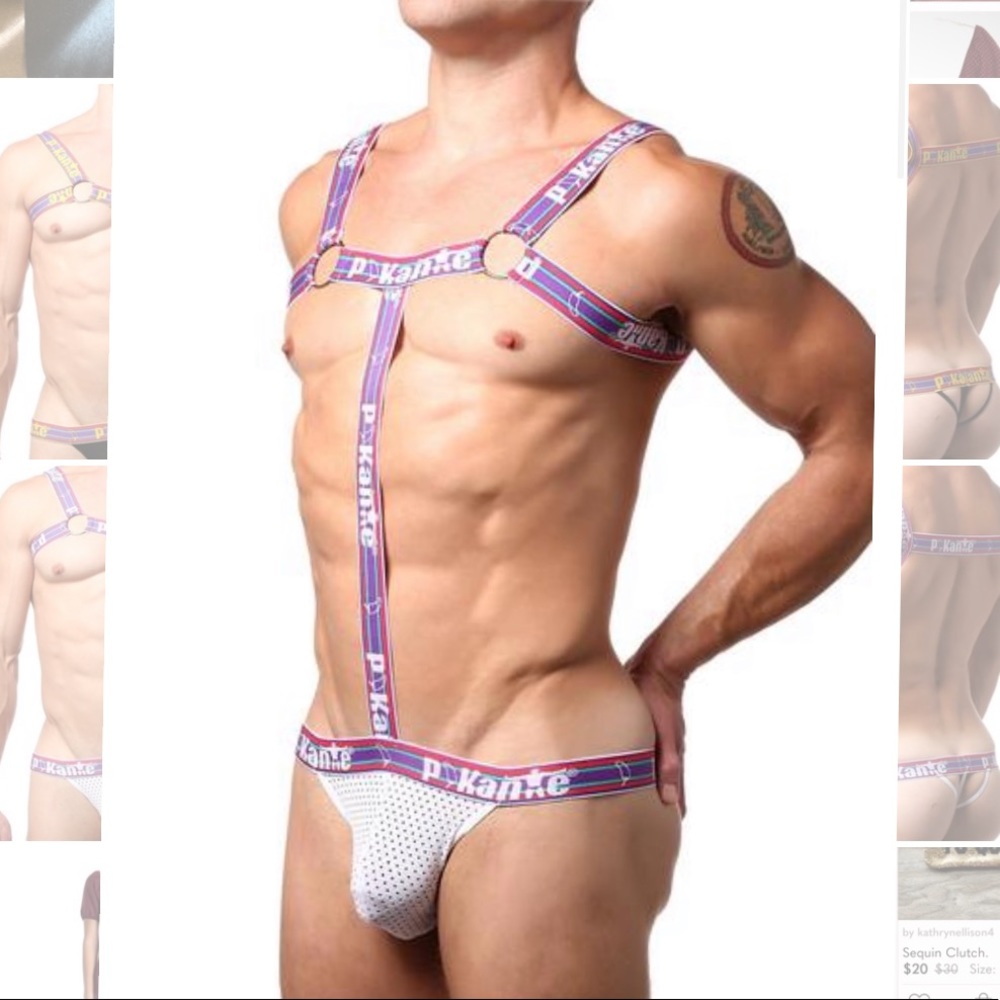 Pikante White Attraction Harness Thong - Picture 2 of 3